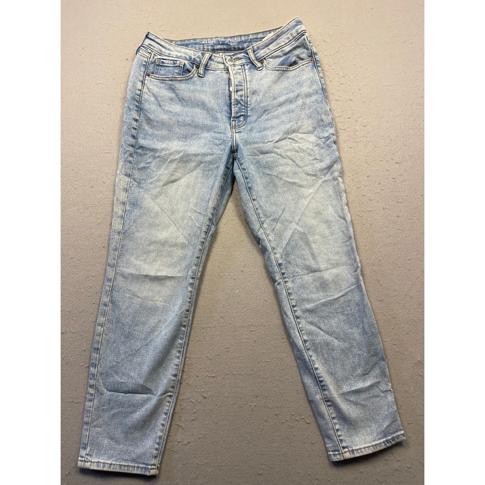 Old Navy OG Straight Extra Stretch Light Wash Denim Size 8 W31 Womens